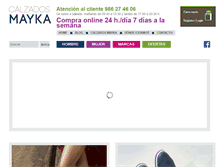 Tablet Screenshot of calzadosmayka.com